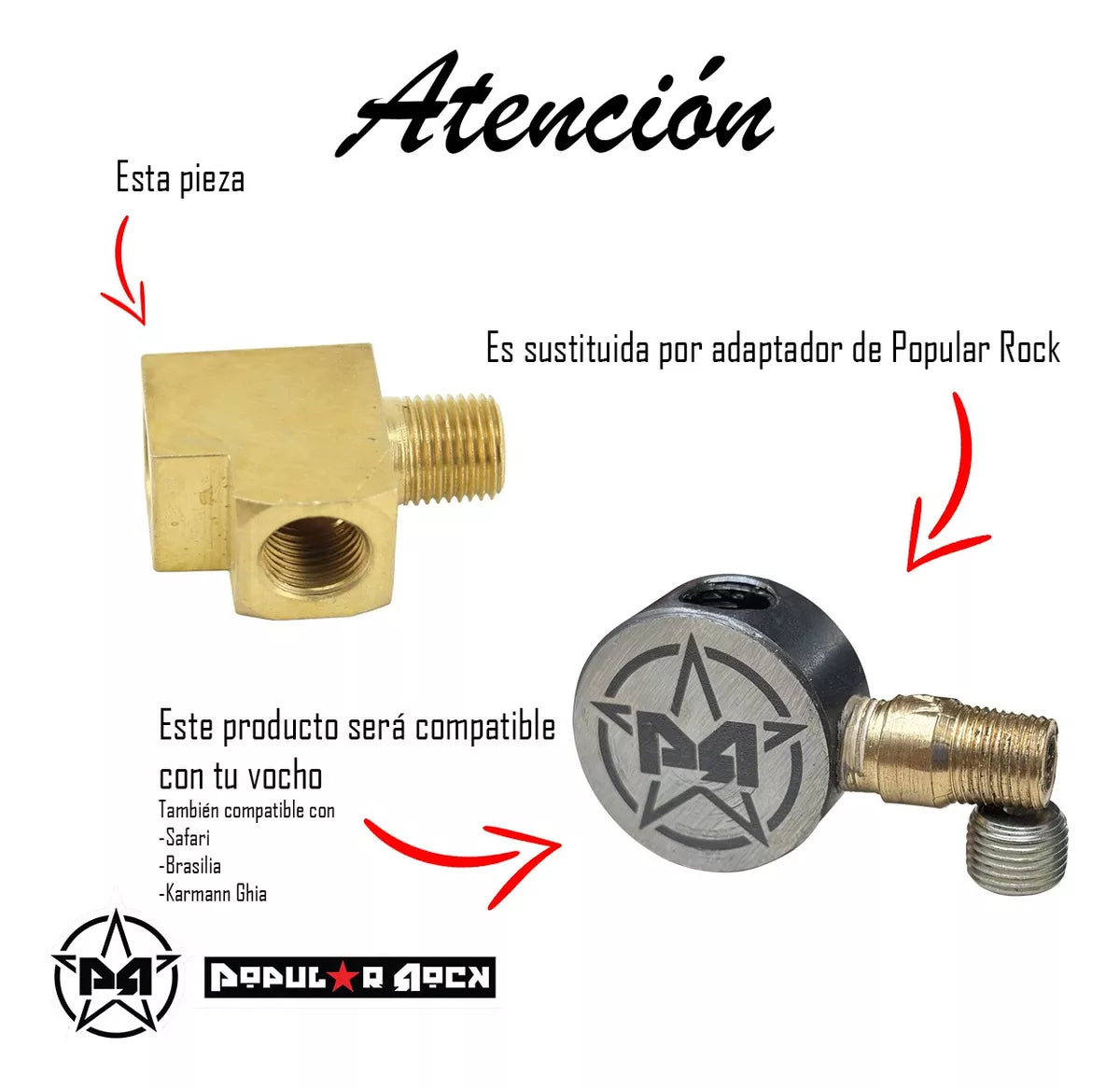 Conector Adaptador De Temperatura Y Presión Aceite Vw Vocho